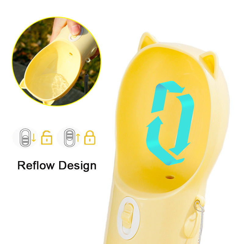 2 in 1 Dog and Cat Water Bottle & Food Container – Travel Friendly™