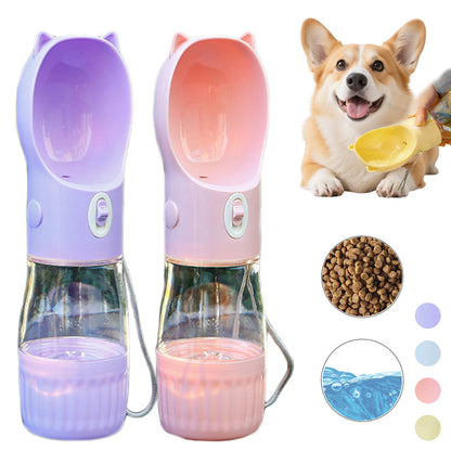 2 in 1 Dog and Cat Water Bottle & Food Container – Travel Friendly™